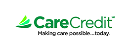 green carecredit logo on a white background